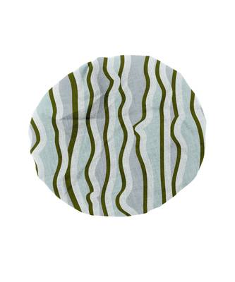 HOUZZCODE DESIGNER apron Verticle Wavy Lines 50x60cm green heavy satin 2