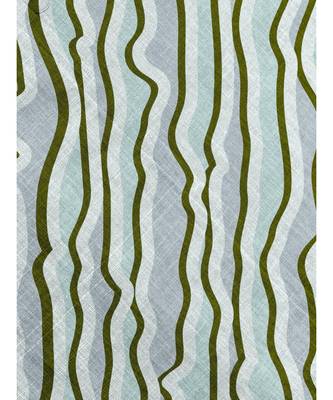 HOUZZCODE DESIGNER apron Verticle Wavy Lines 50x60cm green heavy satin 5