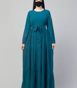 Elegant Four Tiered Abaya With Frills 