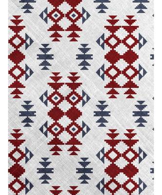 HOUZZCODE DESIGNER apron Hand Block Digi Print 50x60cm maroon heavy satin 2