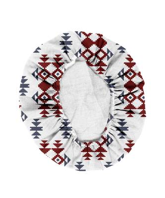 HOUZZCODE DESIGNER apron Hand Block Digi Print 50x60cm maroon heavy satin 4