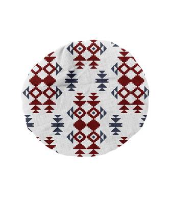 HOUZZCODE DESIGNER apron Hand Block Digi Print 50x60cm maroon heavy satin 5