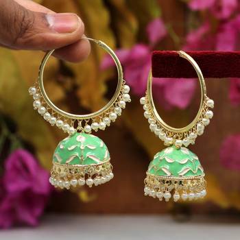 Green jhumkas 1