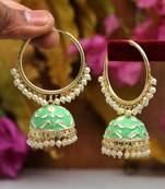 Green jhumkas