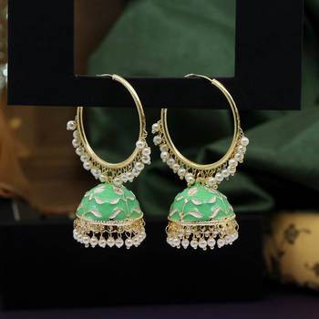 Green jhumkas 2