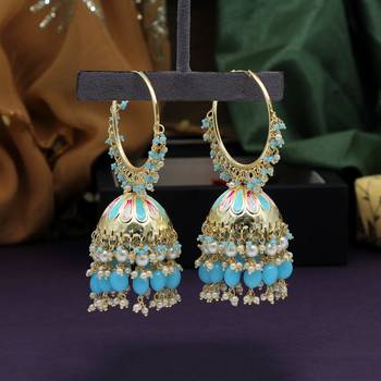 Turquoise jhumkas 1