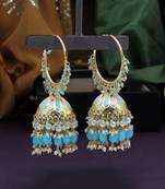 Turquoise jhumkas