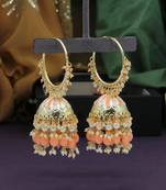 Orange jhumkas