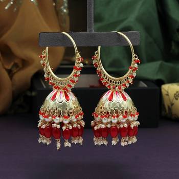 Red jhumkas 1
