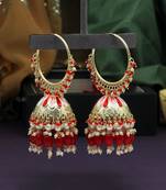 Red jhumkas