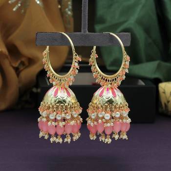 Pink jhumkas 1