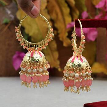 Pink jhumkas 2