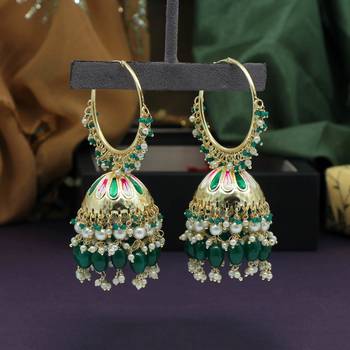 Green jhumkas 1