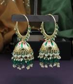 Green jhumkas