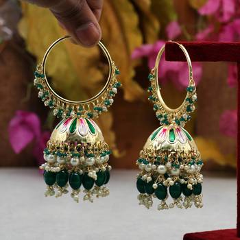 Green jhumkas 2