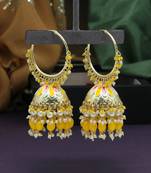Yellow jhumkas