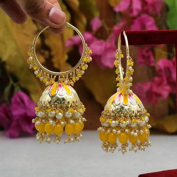 Yellow jhumkas 2