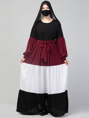 Multi Colored and Multi-Tiered Abaya Dress. 1