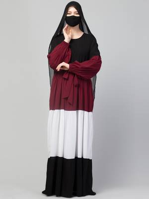 Multi Colored and Multi-Tiered Abaya Dress. 2