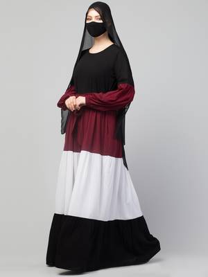 Multi Colored and Multi-Tiered Abaya Dress. 4