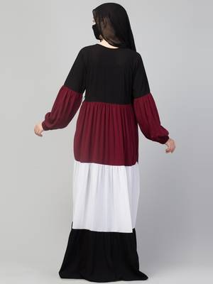 Multi Colored and Multi-Tiered Abaya Dress. 5