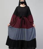 Multi Colored and Multi-Tiered Abaya Dress.