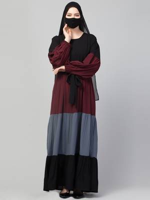 Multi Colored and Multi-Tiered Abaya Dress. 2