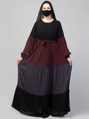 Multi Colored and Multi-Tiered Abaya Dress. 1