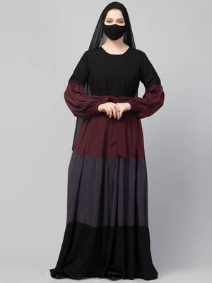 Multi Colored and Multi-Tiered Abaya Dress. 2