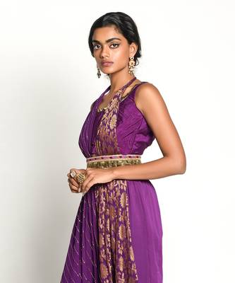 Purple Chennamma Gharara Set 2