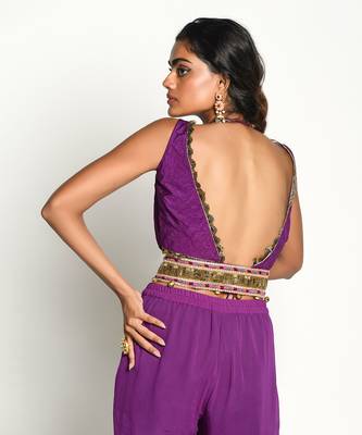 Purple Chennamma Gharara Set 4