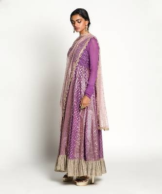 Purple Rudrama Anarkali Set 2