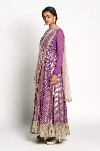 Purple Rudrama Anarkali Set
