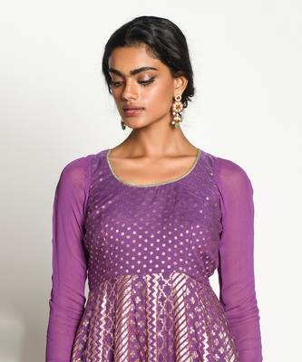 Purple Rudrama Anarkali Set 4