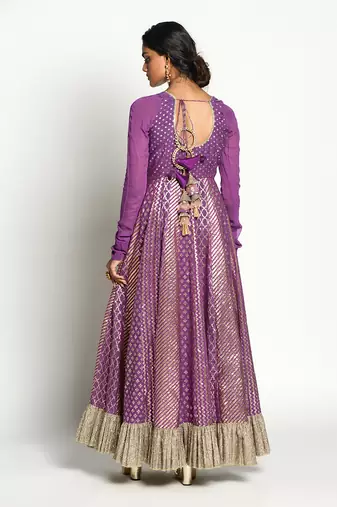 Purple Rudrama Anarkali Set