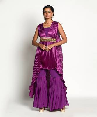 Purple Ahilya Gharara Set 1