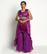 Purple Ahilya Gharara Set