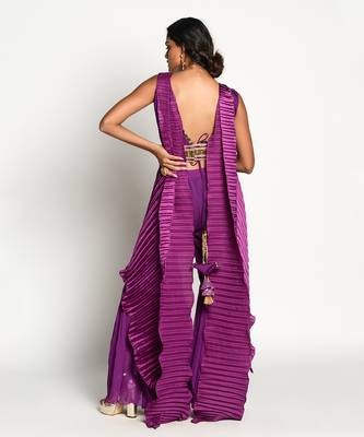 Purple Ahilya Gharara Set 2