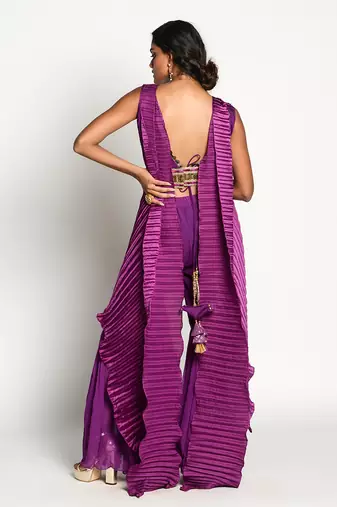 Purple Ahilya Gharara Set