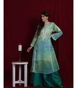 Green Kota leharia chikankari kurti
