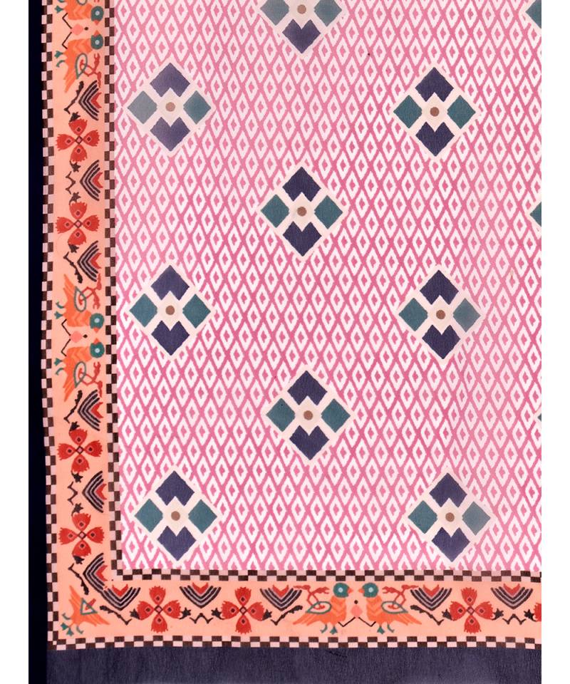 Pink or Grey Digital Printed Banglori Silk Lehenga Choli