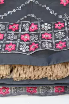 Pewter Grey Ceremonial Special Embroidered Lehenga Choli