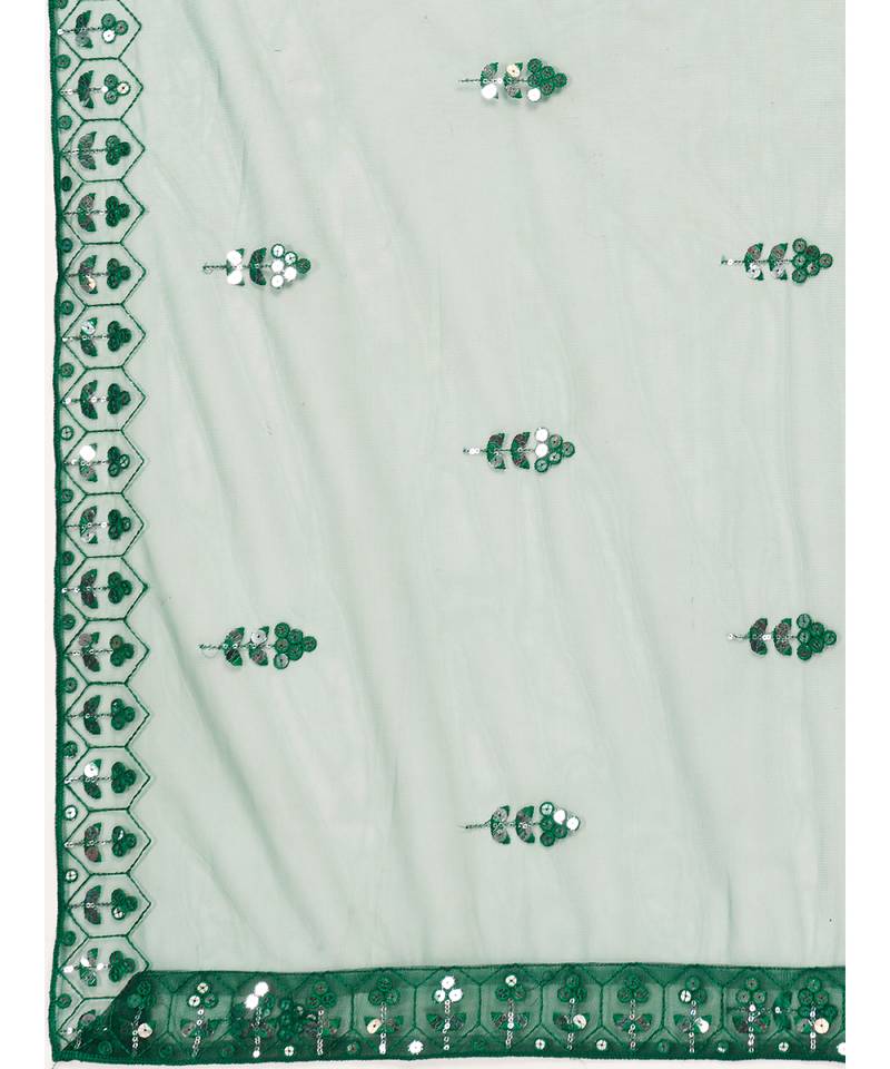 Forest Green Mehendi Special Embroidered Lehenga Choli