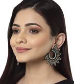 Anekaant Black & Peacock Multi Quirky Handcrafted Chandbalis