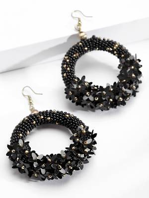 Anekaant Black & Bronze Circular Handcrafted Chandbalis 2