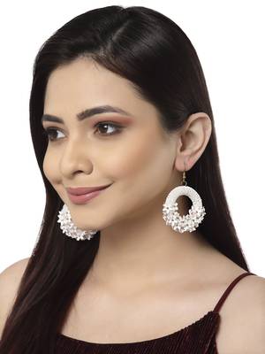 Anekaant White & Bronze Circular Handcrafted Chandbalis 1