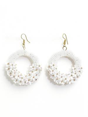 Anekaant White & Bronze Circular Handcrafted Chandbalis 3