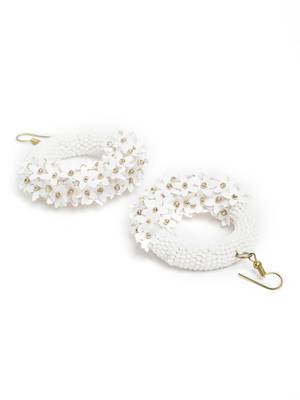 Anekaant White & Bronze Circular Handcrafted Chandbalis 4