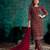 Maroon embroidered net salwar
