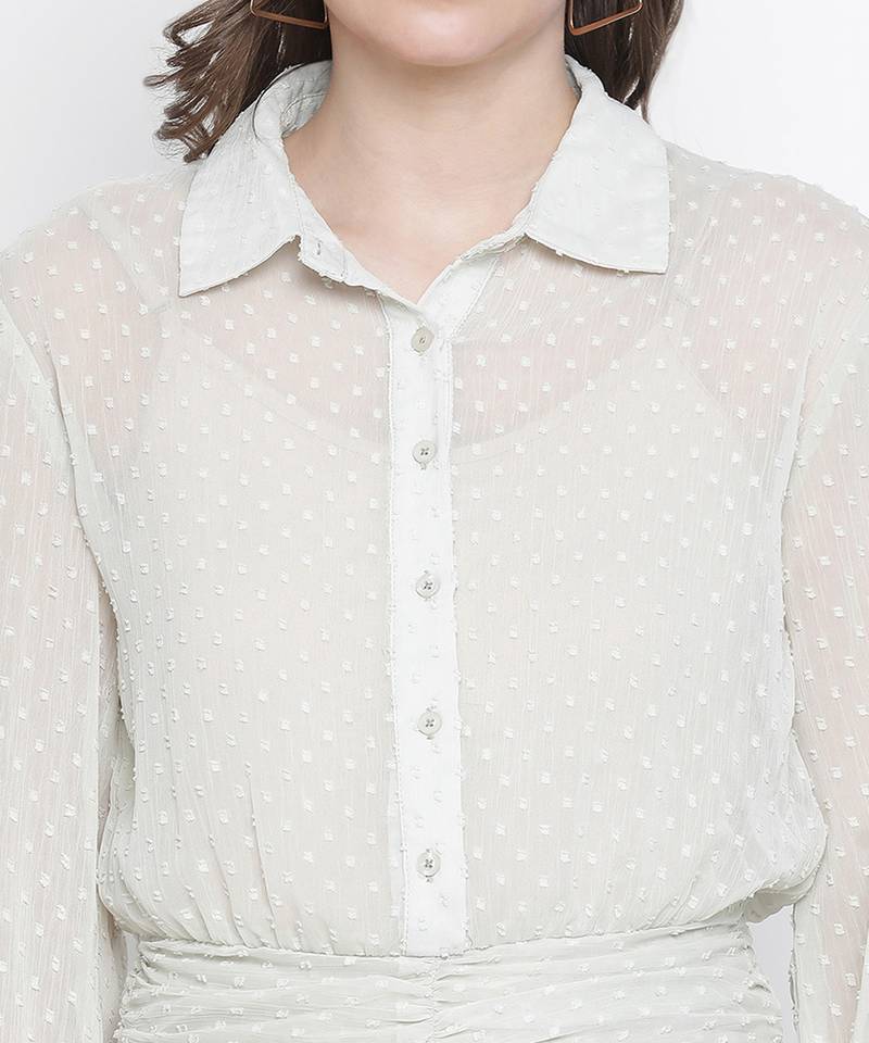 Starful white pretty women dress